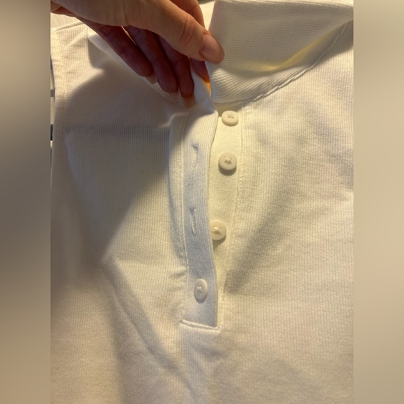 Aeropostale White Ribbed Collar Tank Top - Picture 6 of 9